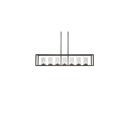 Affinity Island 7 Light 12" Wide Taper Candle Linear Pendant