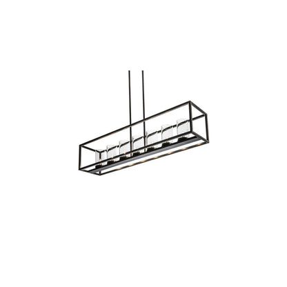 Affinity Island 7 Light 12" Wide Taper Candle Linear Pendant