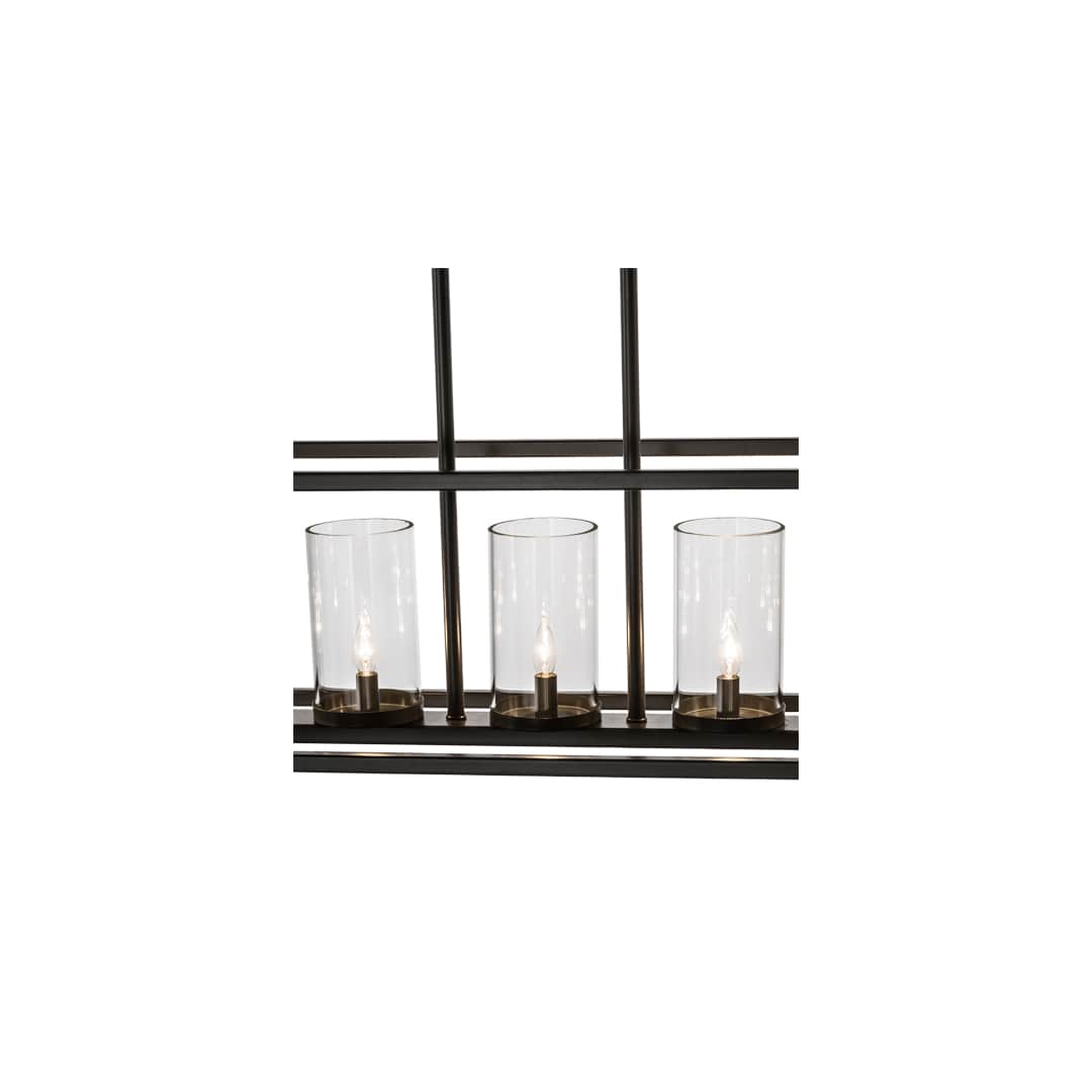 Affinity Island 7 Light 12" Wide Taper Candle Linear Pendant