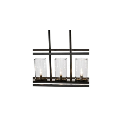 Affinity Island 7 Light 12" Wide Taper Candle Linear Pendant