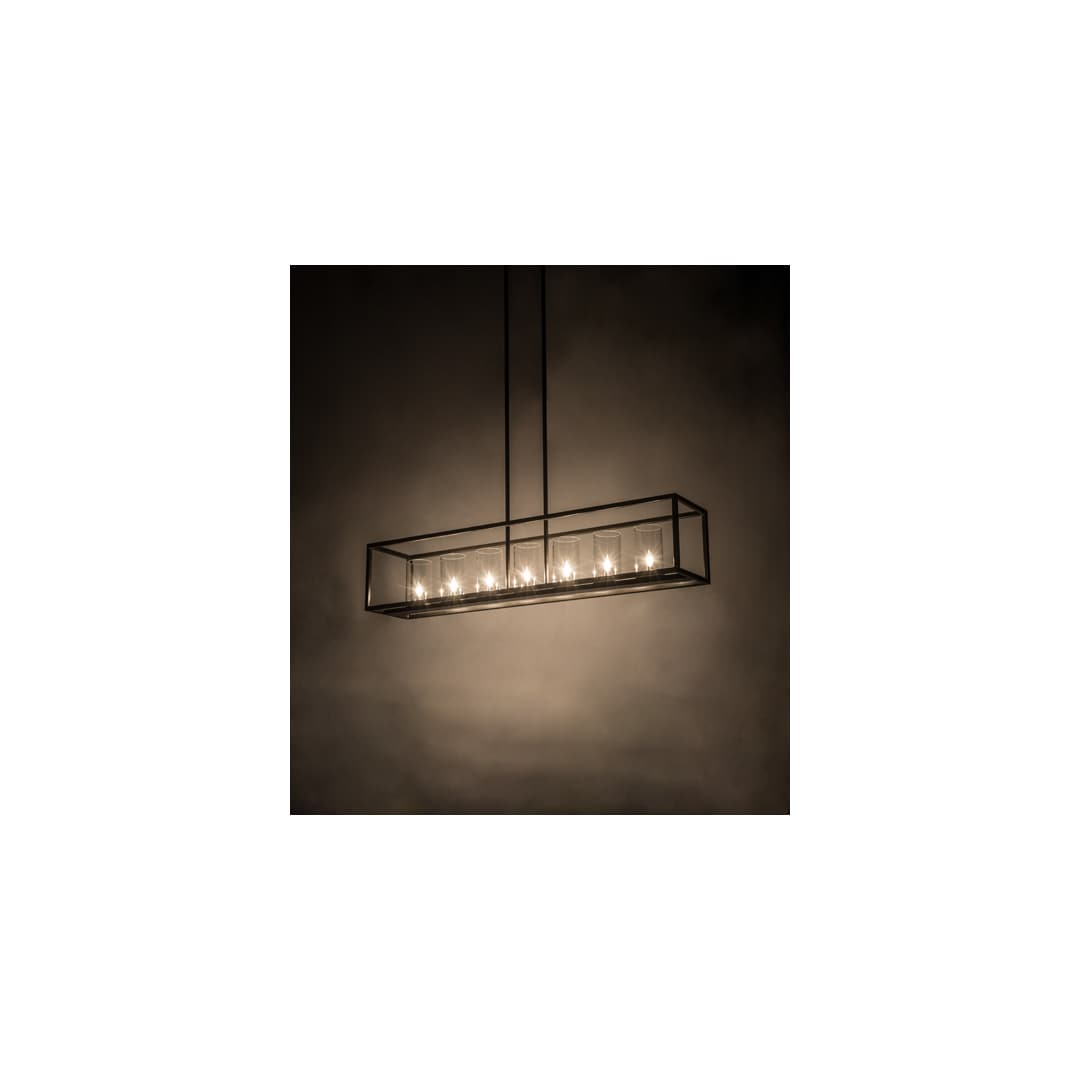 Affinity Island 7 Light 12" Wide Taper Candle Linear Pendant