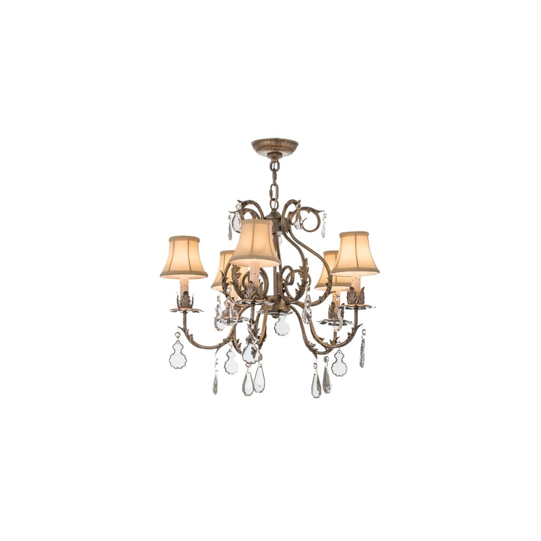 Chantilly 5 Light 24" Wide Crystal Chandelier