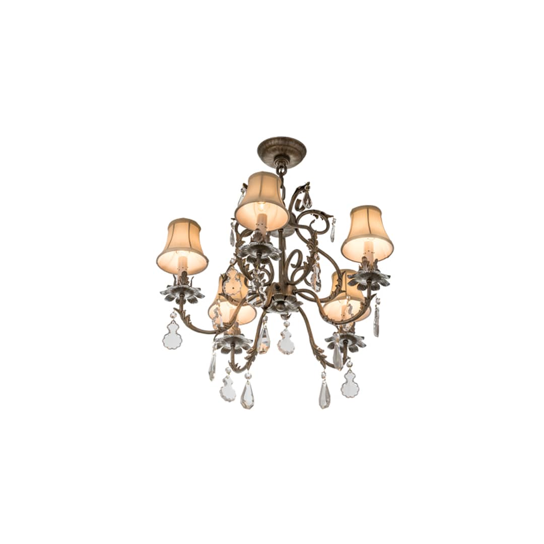 Chantilly 5 Light 24" Wide Crystal Chandelier