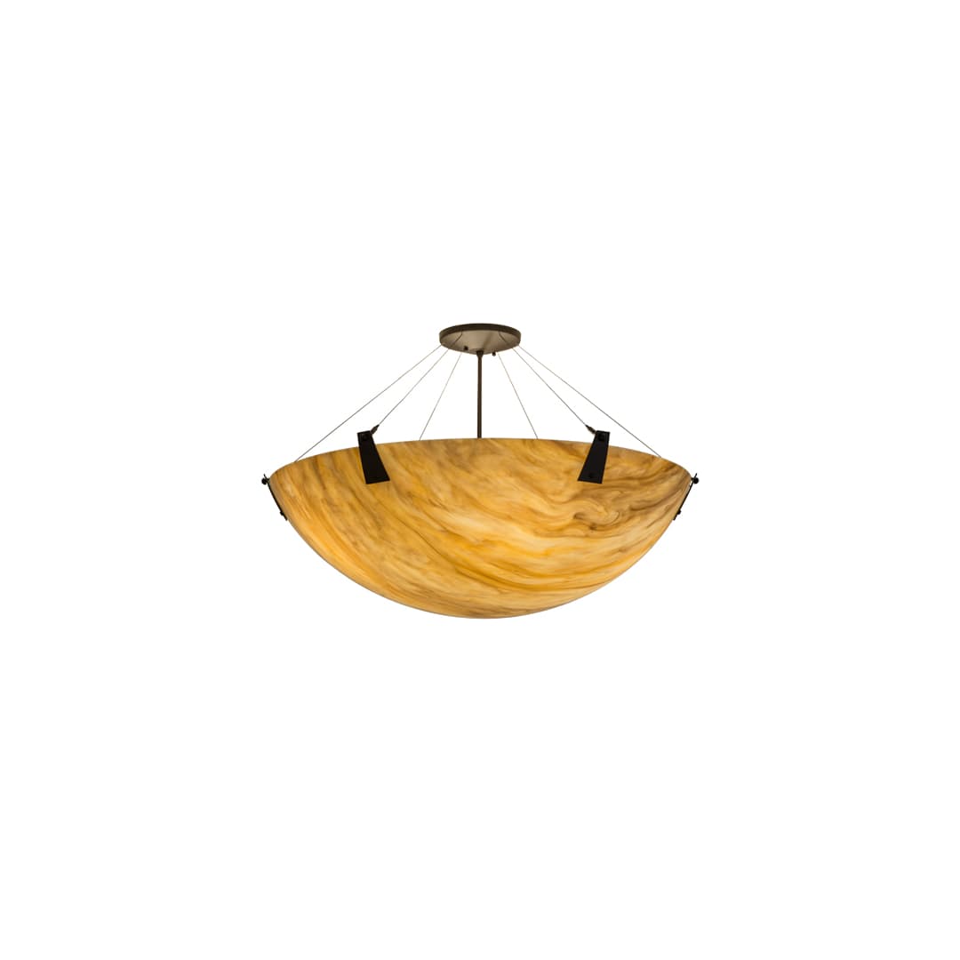Araneta 4 Light 37" Wide Semi-Flush Bowl Ceiling Fixture - Oil Rubbed Bronze Finish - GU24 Bulb Base