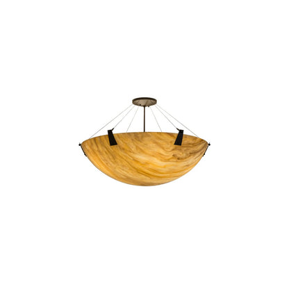 Araneta 4 Light 37" Wide Semi-Flush Bowl Ceiling Fixture - Oil Rubbed Bronze Finish - GU24 Bulb Base