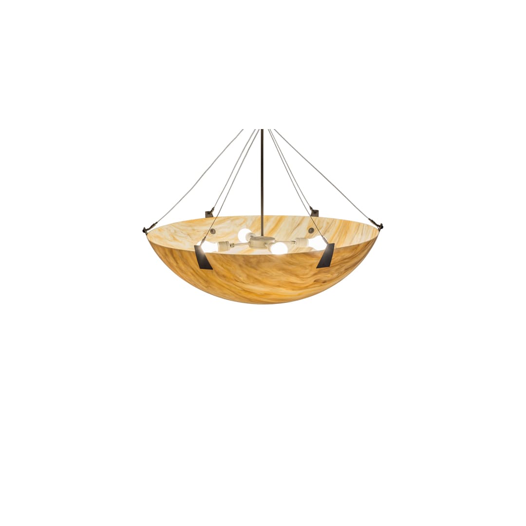 Araneta 4 Light 37" Wide Semi-Flush Bowl Ceiling Fixture - Oil Rubbed Bronze Finish - GU24 Bulb Base