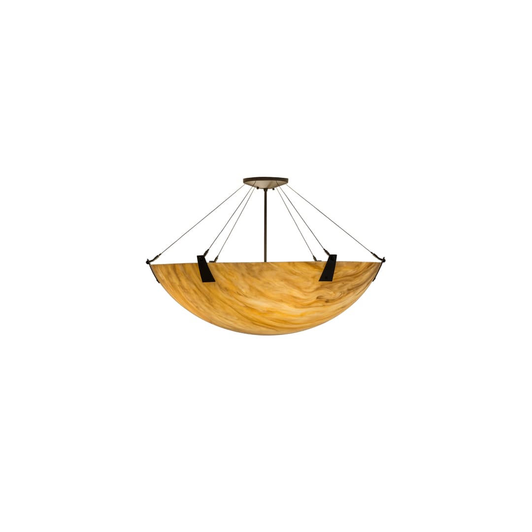 Araneta 4 Light 37" Wide Semi-Flush Bowl Ceiling Fixture - Oil Rubbed Bronze Finish - GU24 Bulb Base