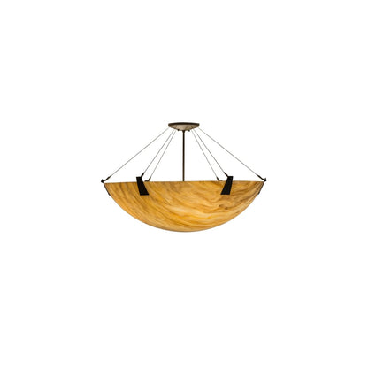 Araneta 4 Light 37" Wide Semi-Flush Bowl Ceiling Fixture - Oil Rubbed Bronze Finish - GU24 Bulb Base