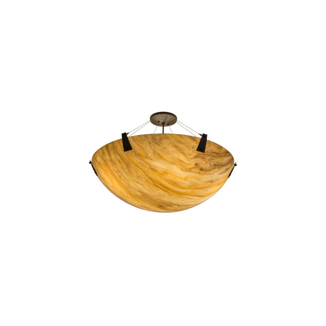 Araneta 4 Light 37" Wide Semi-Flush Bowl Ceiling Fixture - Oil Rubbed Bronze Finish - GU24 Bulb Base