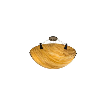 Araneta 4 Light 37" Wide Semi-Flush Bowl Ceiling Fixture - Oil Rubbed Bronze Finish - GU24 Bulb Base