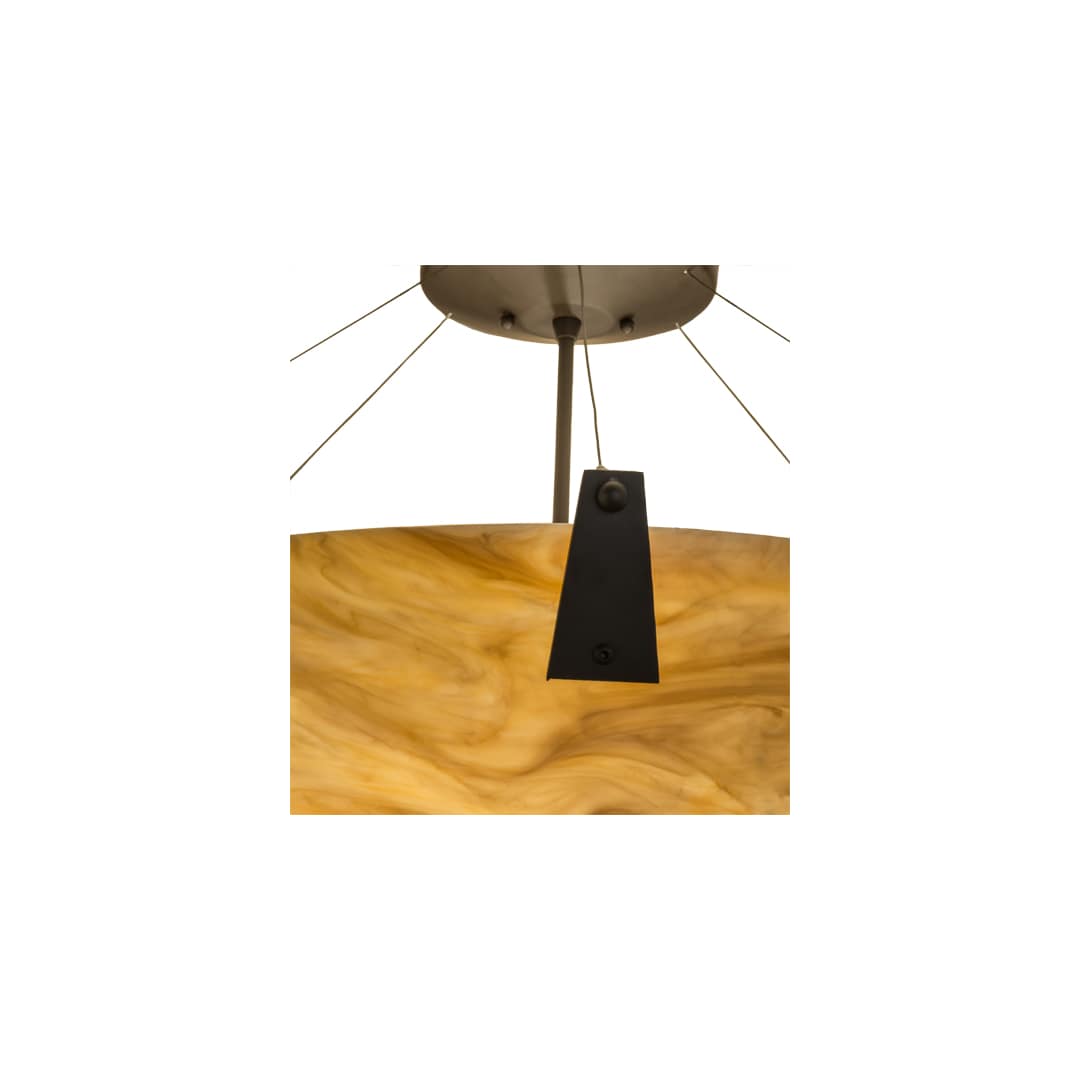Araneta 4 Light 37" Wide Semi-Flush Bowl Ceiling Fixture - Oil Rubbed Bronze Finish - GU24 Bulb Base