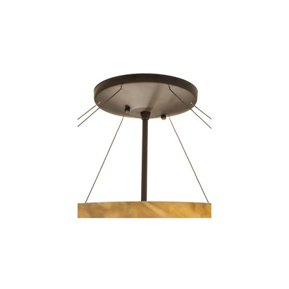 Araneta 4 Light 37" Wide Semi-Flush Bowl Ceiling Fixture - Oil Rubbed Bronze Finish - GU24 Bulb Base