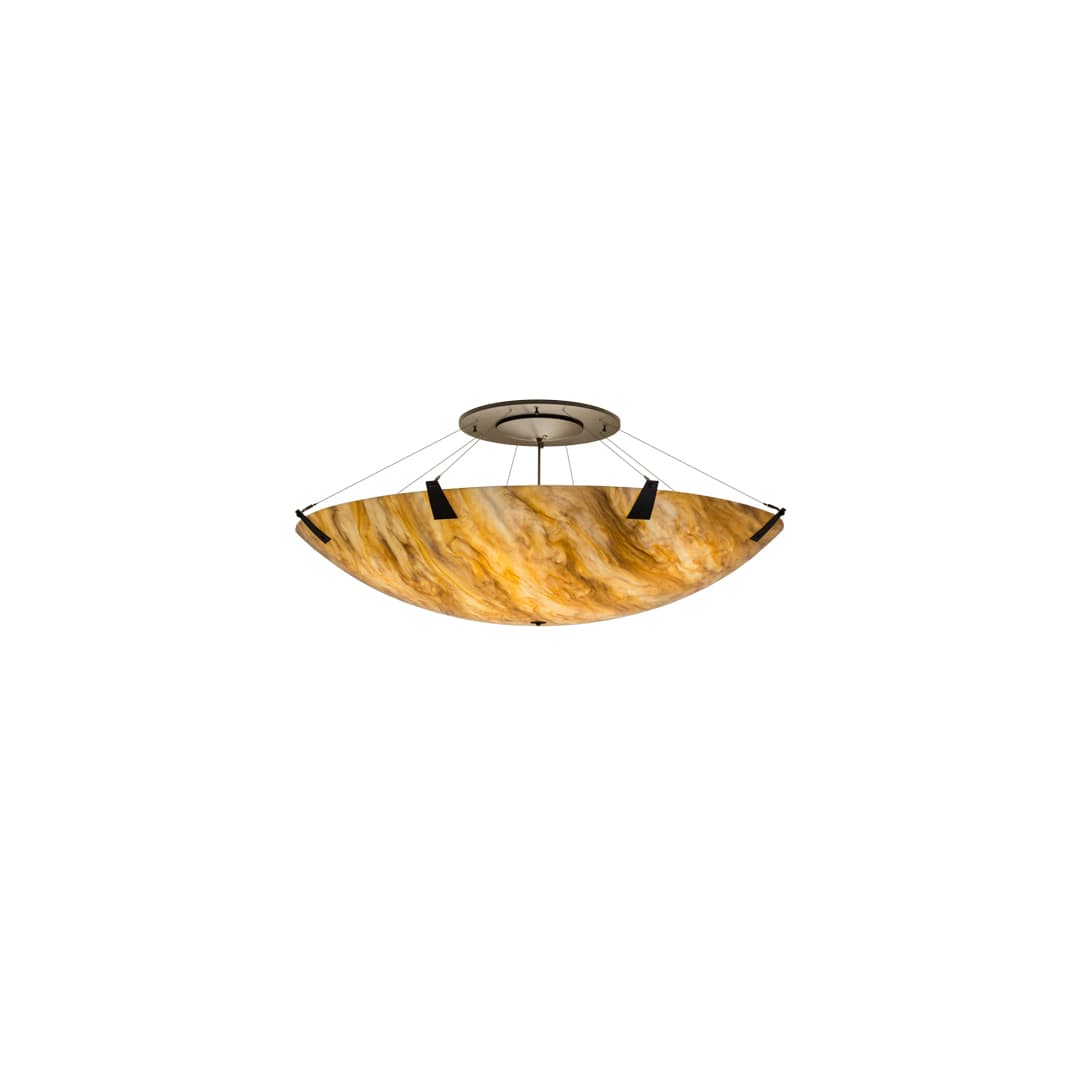 Araneta 12 Light 61" Wide Semi-Flush Bowl Ceiling Fixture - Oil Rubbed Bronze Finish - Medium Bulb Base
