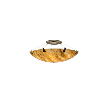 Araneta 12 Light 61" Wide Semi-Flush Bowl Ceiling Fixture - Oil Rubbed Bronze Finish - Medium Bulb Base
