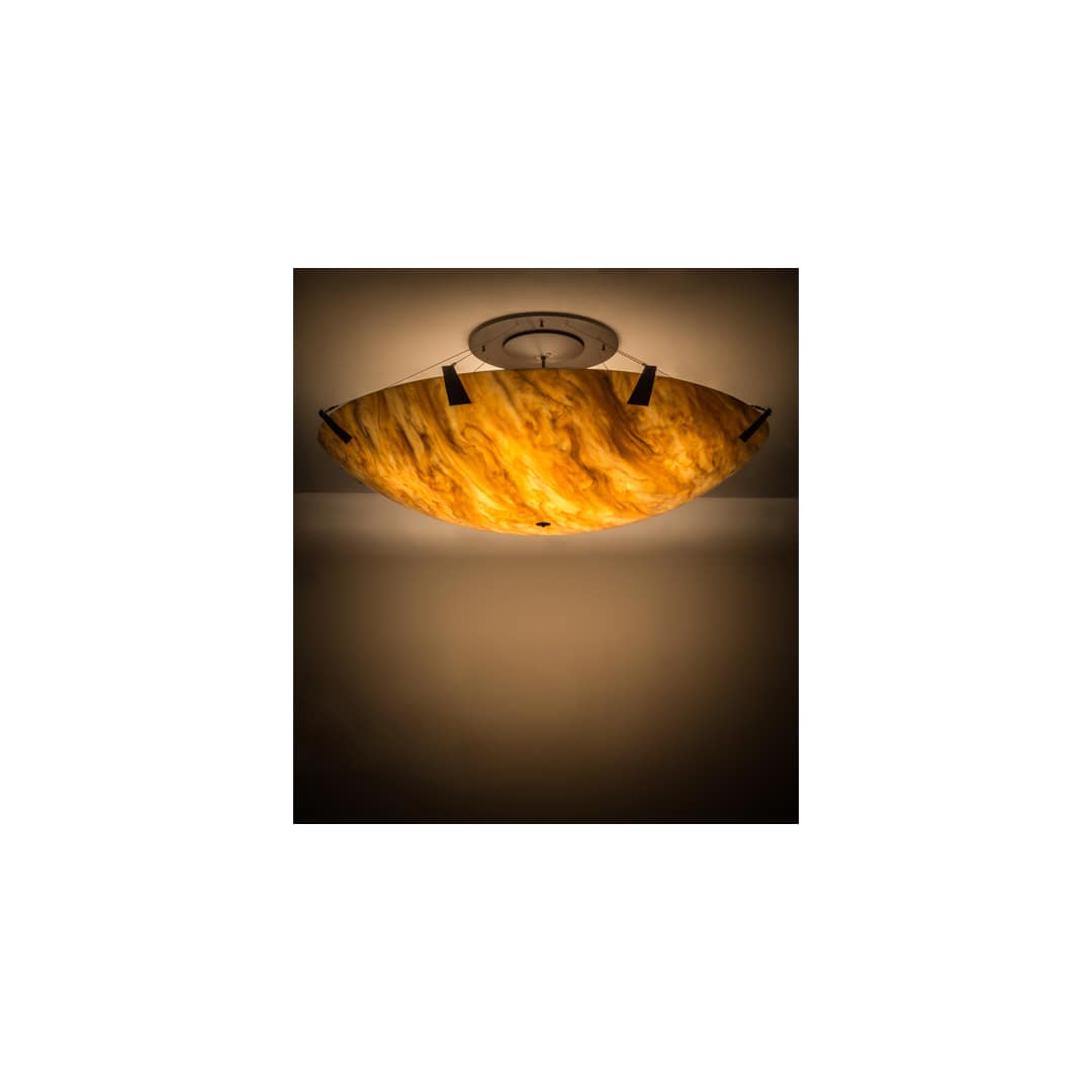 Araneta 12 Light 61" Wide Semi-Flush Bowl Ceiling Fixture - Oil Rubbed Bronze Finish - Medium Bulb Base