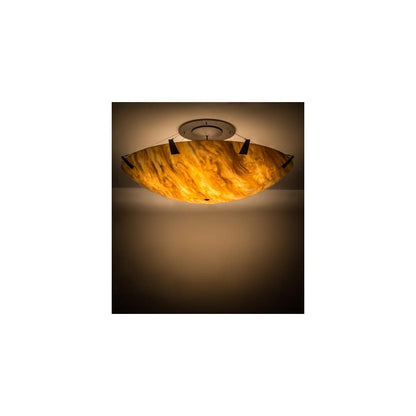 Araneta 12 Light 61" Wide Semi-Flush Bowl Ceiling Fixture - Oil Rubbed Bronze Finish - Medium Bulb Base