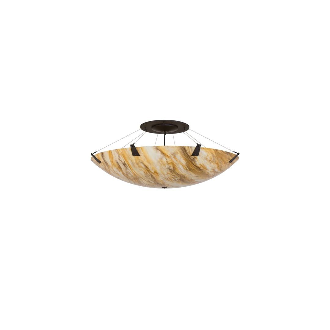 Araneta 12 Light 61" Wide Semi-Flush Bowl Ceiling Fixture - Oil Rubbed Bronze Finish - Medium Bulb Base
