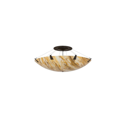 Araneta 12 Light 61" Wide Semi-Flush Bowl Ceiling Fixture - Oil Rubbed Bronze Finish - Medium Bulb Base