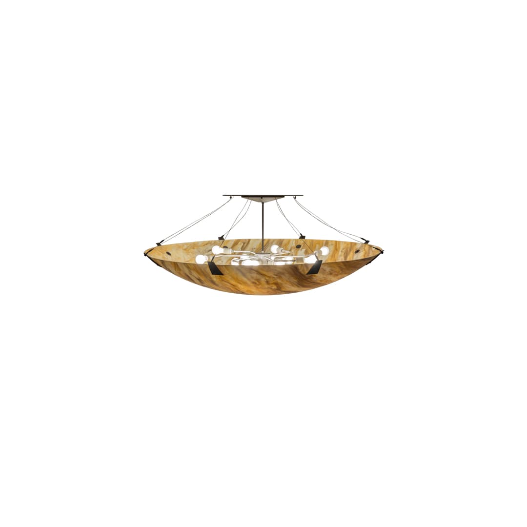 Araneta 12 Light 61" Wide Semi-Flush Bowl Ceiling Fixture - Oil Rubbed Bronze Finish - Medium Bulb Base