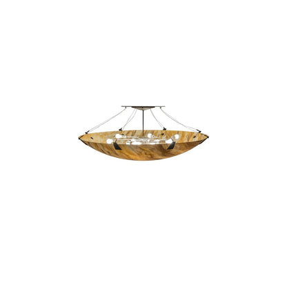 Araneta 12 Light 61" Wide Semi-Flush Bowl Ceiling Fixture - Oil Rubbed Bronze Finish - Medium Bulb Base