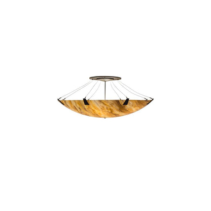 Araneta 12 Light 61" Wide Semi-Flush Bowl Ceiling Fixture - Oil Rubbed Bronze Finish - Medium Bulb Base