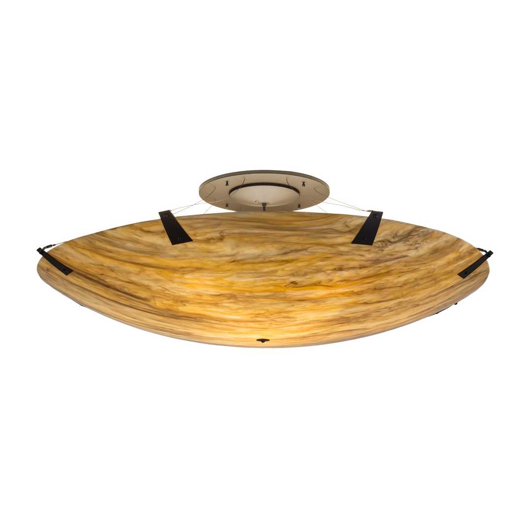 Araneta 14 Light 72" Wide Semi-Flush Bowl Ceiling Fixture - Oil Rubbed Bronze Finish - GU24 Bulb Base