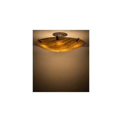 Araneta 14 Light 72" Wide Semi-Flush Bowl Ceiling Fixture - Oil Rubbed Bronze Finish - GU24 Bulb Base
