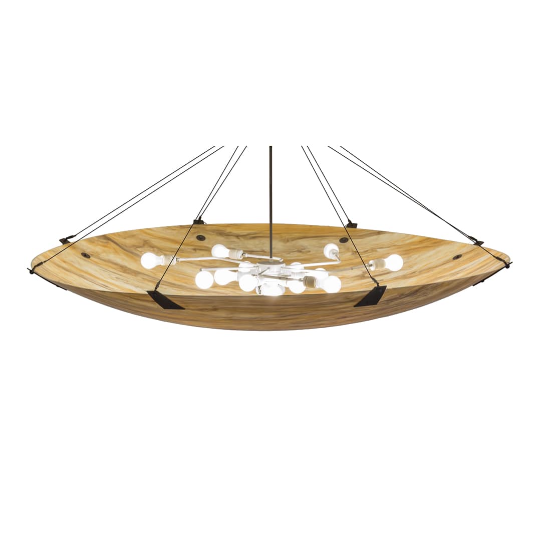Araneta 14 Light 72" Wide Semi-Flush Bowl Ceiling Fixture - Oil Rubbed Bronze Finish - GU24 Bulb Base