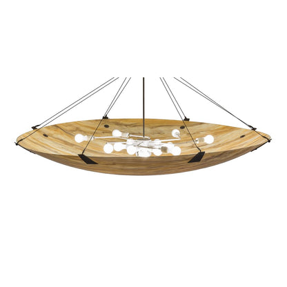 Araneta 14 Light 72" Wide Semi-Flush Bowl Ceiling Fixture - Oil Rubbed Bronze Finish - GU24 Bulb Base