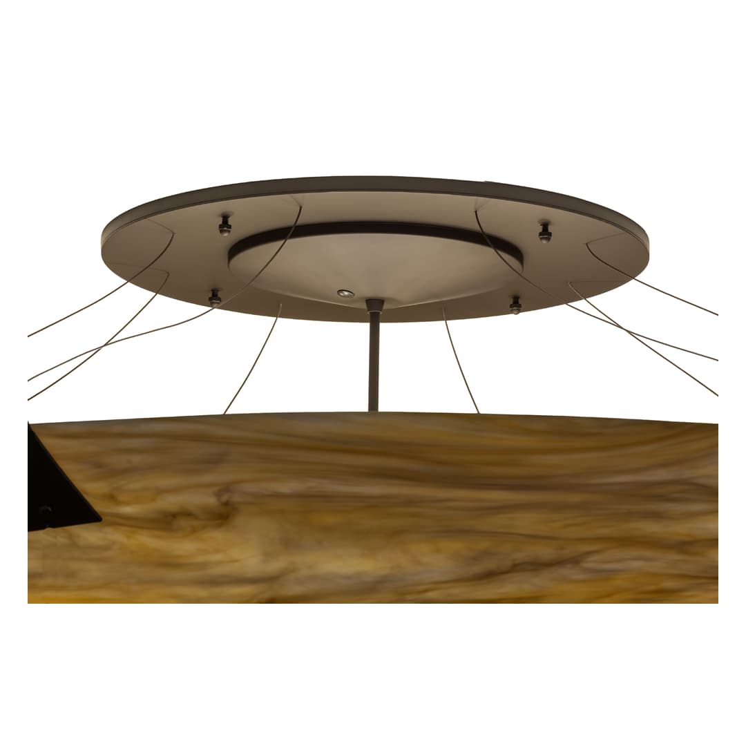 Araneta 14 Light 72" Wide Semi-Flush Bowl Ceiling Fixture - Oil Rubbed Bronze Finish - GU24 Bulb Base