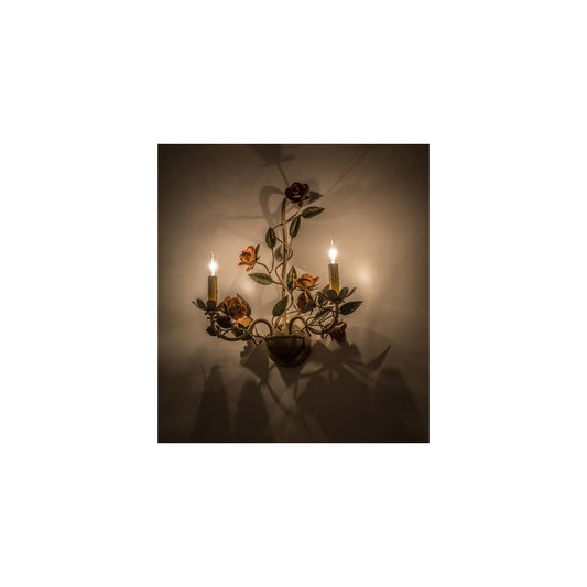 Symphony Rose 2 Light 18" Tall Wall Sconce