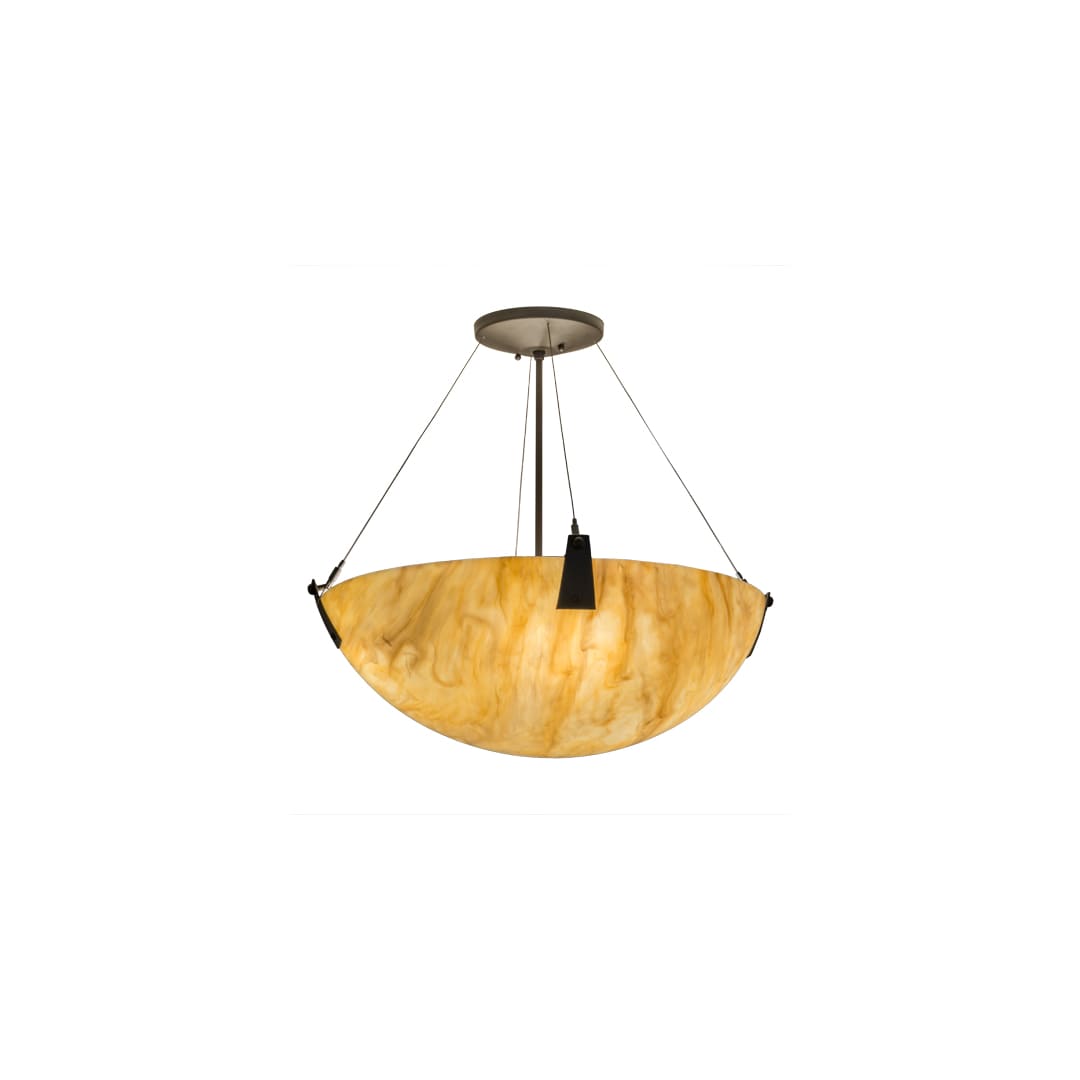 Araneta 4 Light 25" Wide Semi-Flush Bowl Ceiling Fixture - Oil Rubbed Bronze Finish - GU24 Bulb Base