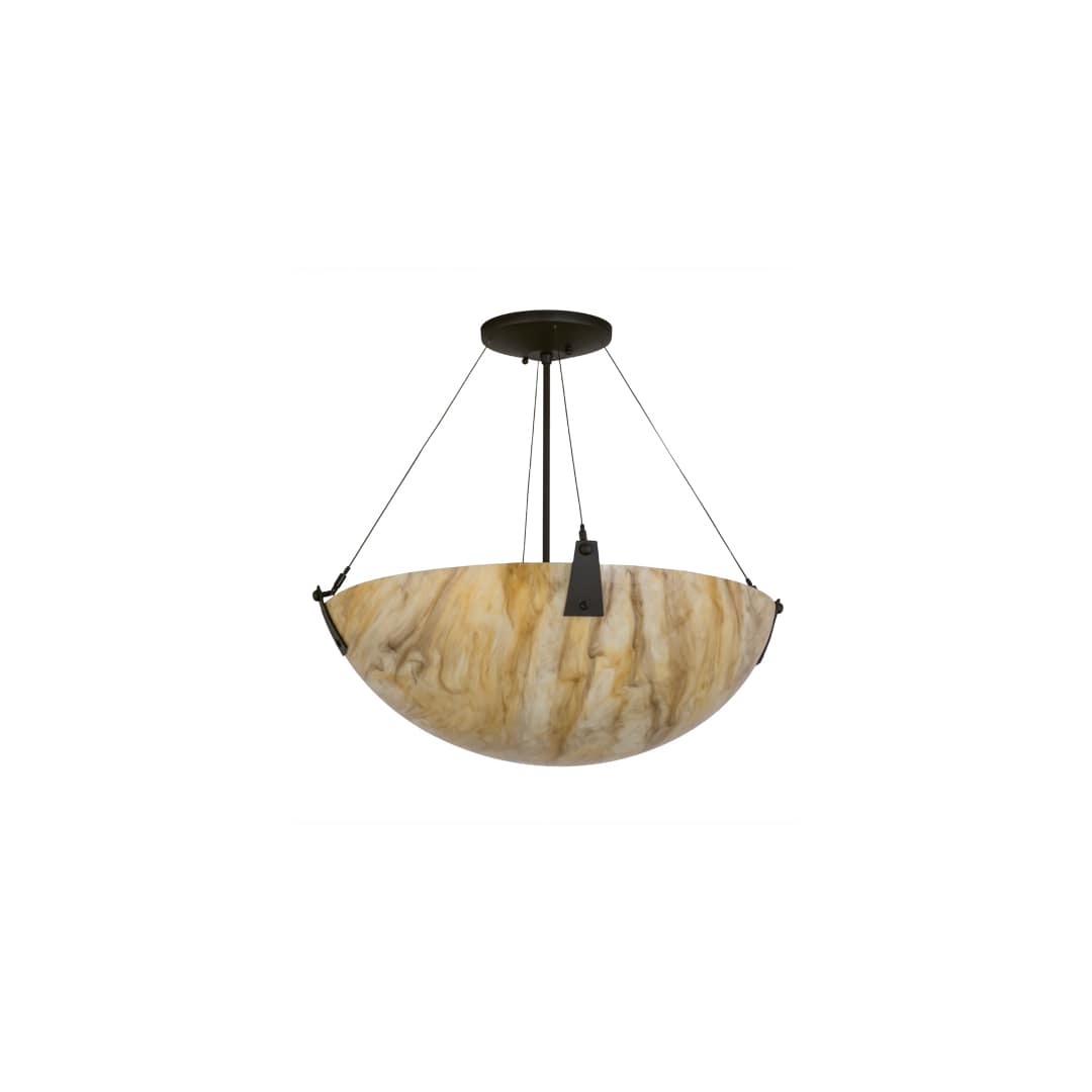 Araneta 4 Light 25" Wide Semi-Flush Bowl Ceiling Fixture - Oil Rubbed Bronze Finish - GU24 Bulb Base