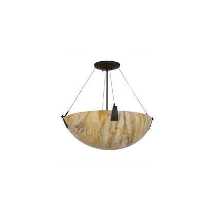 Araneta 4 Light 25" Wide Semi-Flush Bowl Ceiling Fixture - Oil Rubbed Bronze Finish - GU24 Bulb Base