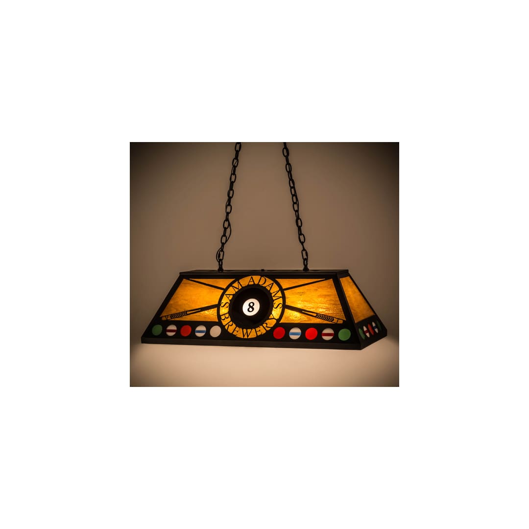 Personalized 9 Light 17" Wide Billiard Linear Pendant