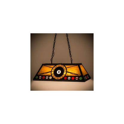 Personalized 9 Light 17" Wide Billiard Linear Pendant