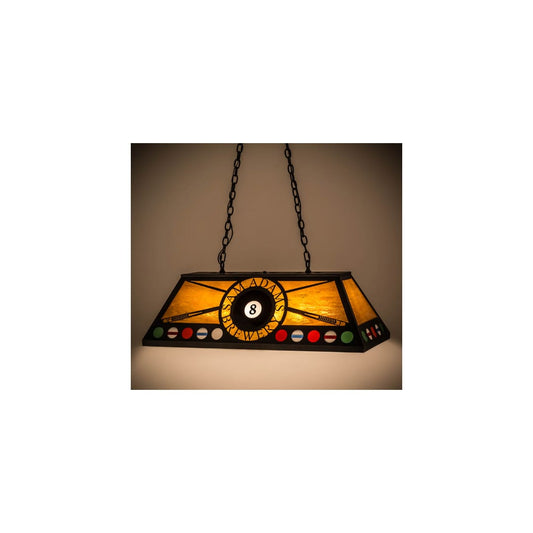 Personalized 9 Light 17" Wide Billiard Linear Pendant