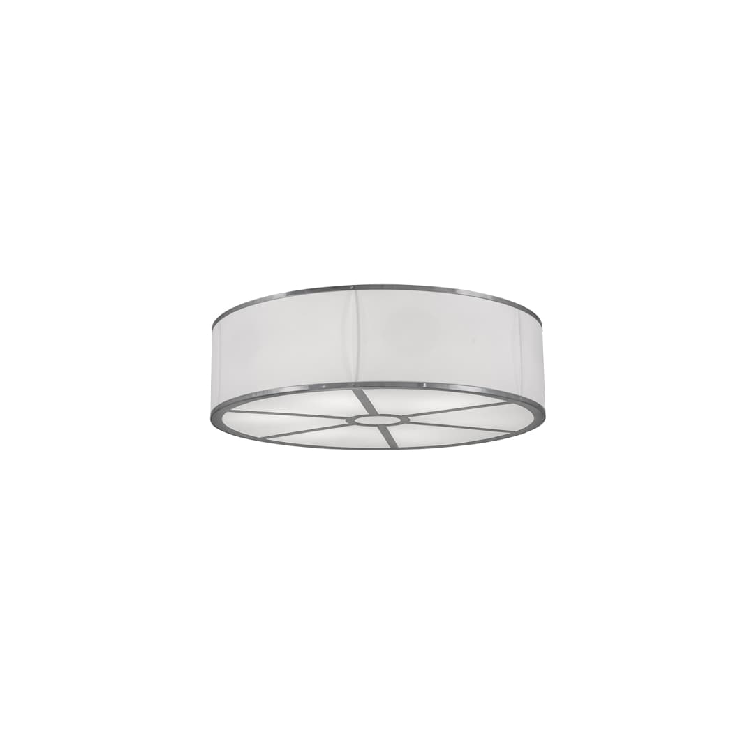 Cilindro 6 Light 36" Wide Semi-Flush Drum Ceiling Fixture - Chrome Finish - GU24 Bulb Base