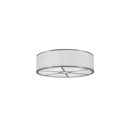 Cilindro 6 Light 36" Wide Semi-Flush Drum Ceiling Fixture - Chrome Finish - GU24 Bulb Base