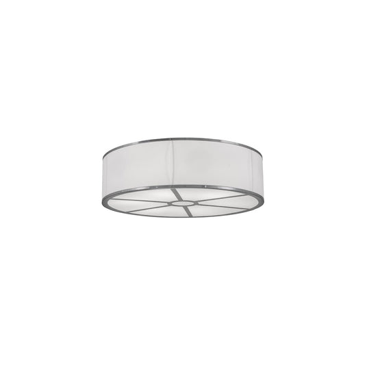 Cilindro 6 Light 36" Wide Semi-Flush Drum Ceiling Fixture - Chrome Finish - GU24 Bulb Base