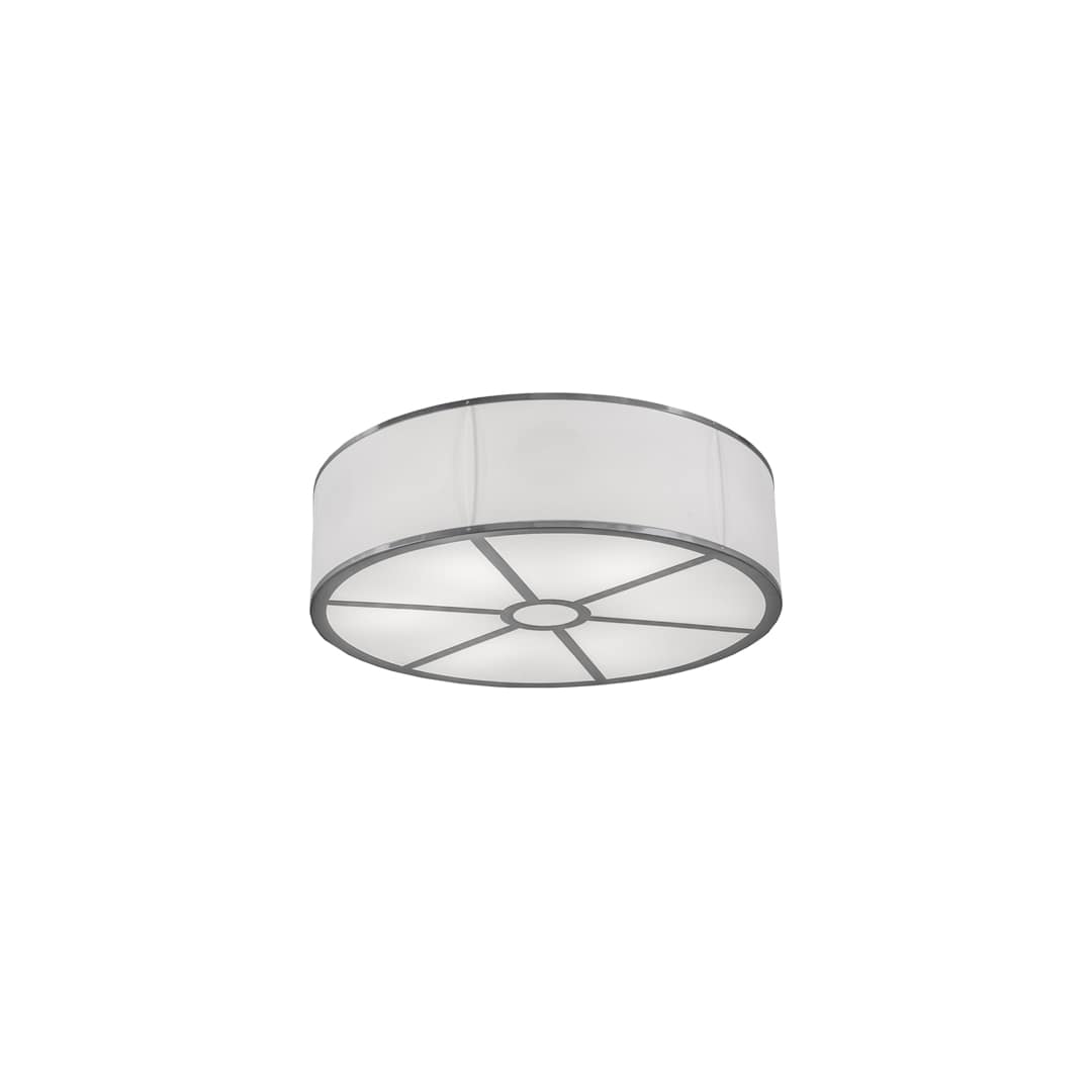 Cilindro 6 Light 36" Wide Semi-Flush Drum Ceiling Fixture - Chrome Finish - GU24 Bulb Base