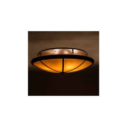 Commerce 8 Light 48" Wide Semi-Flush Bowl Ceiling Fixture - Cafe-Noir Finish