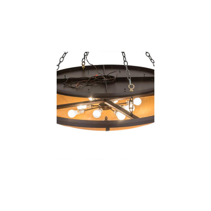 Commerce 8 Light 48" Wide Semi-Flush Bowl Ceiling Fixture - Cafe-Noir Finish