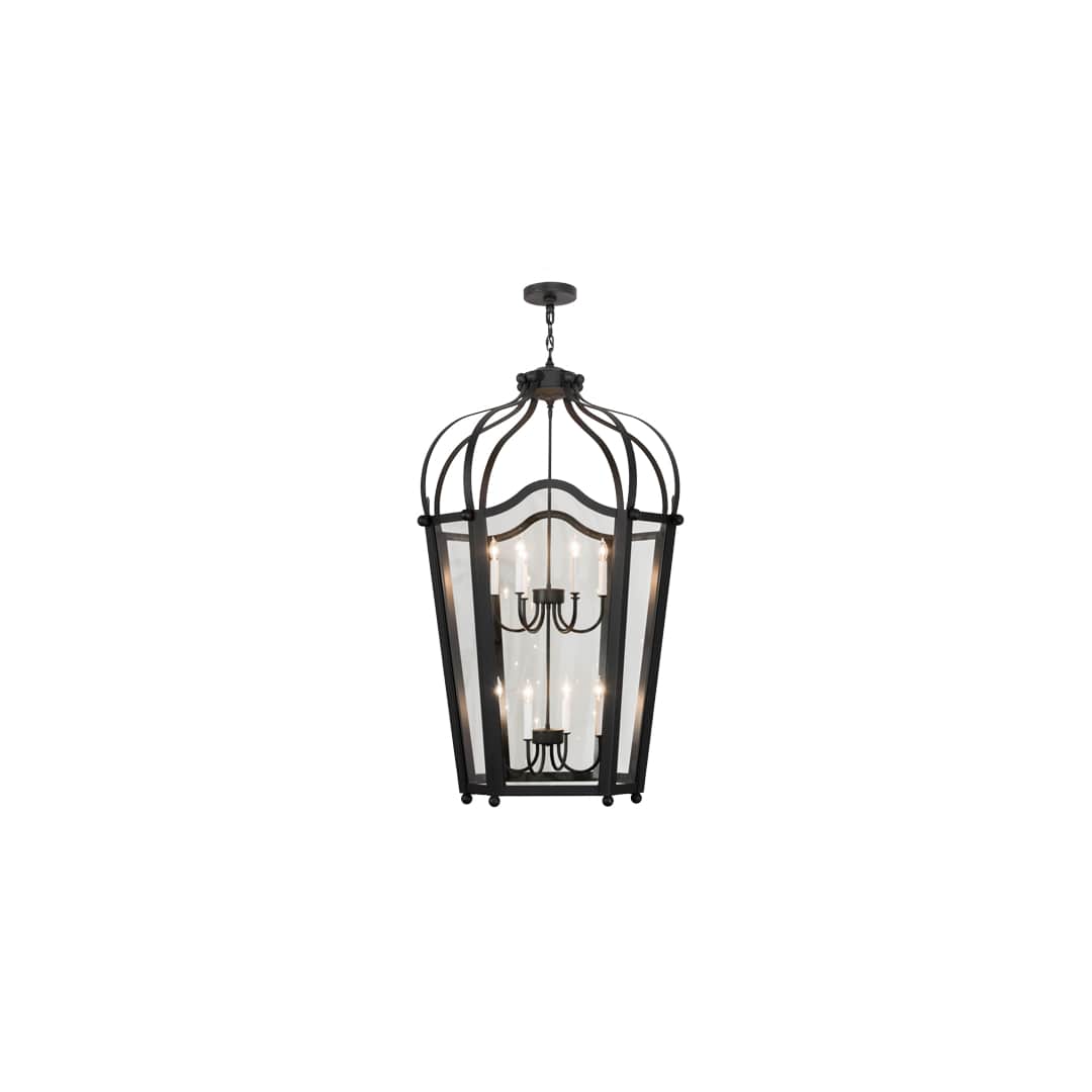 Citadel 10 Light 33" Wide Taper Candle Pendant