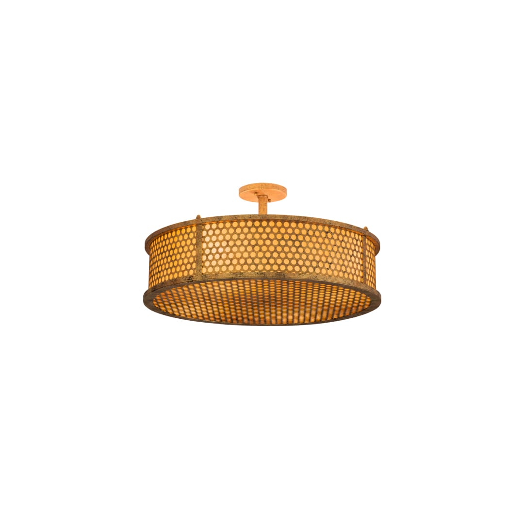 Cilindro Luciano 4 Light 24" Wide Semi-Flush Drum Ceiling Fixture