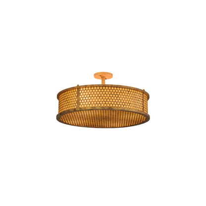 Cilindro Luciano 4 Light 24" Wide Semi-Flush Drum Ceiling Fixture