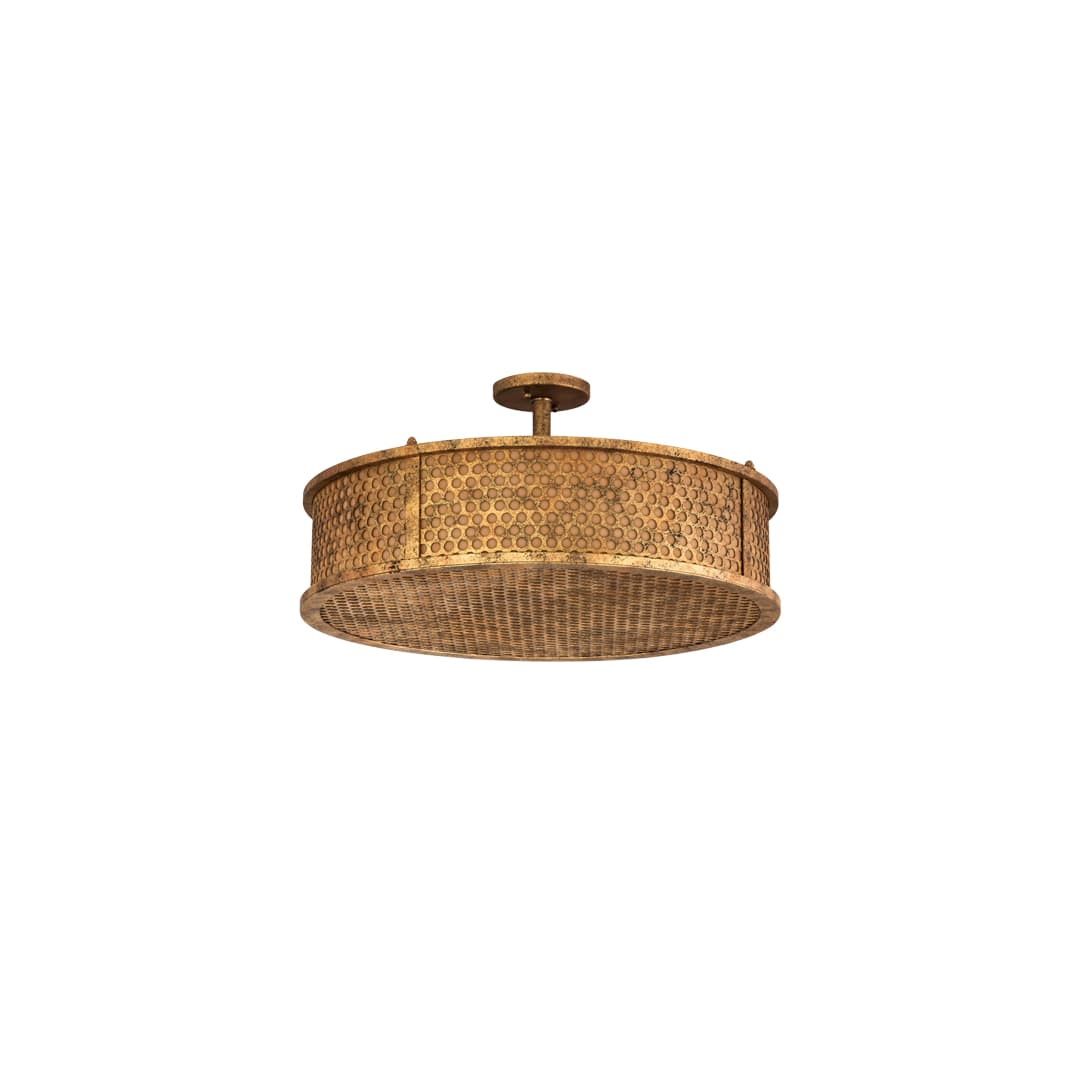 Cilindro Luciano 4 Light 24" Wide Semi-Flush Drum Ceiling Fixture