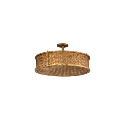 Cilindro Luciano 4 Light 24" Wide Semi-Flush Drum Ceiling Fixture