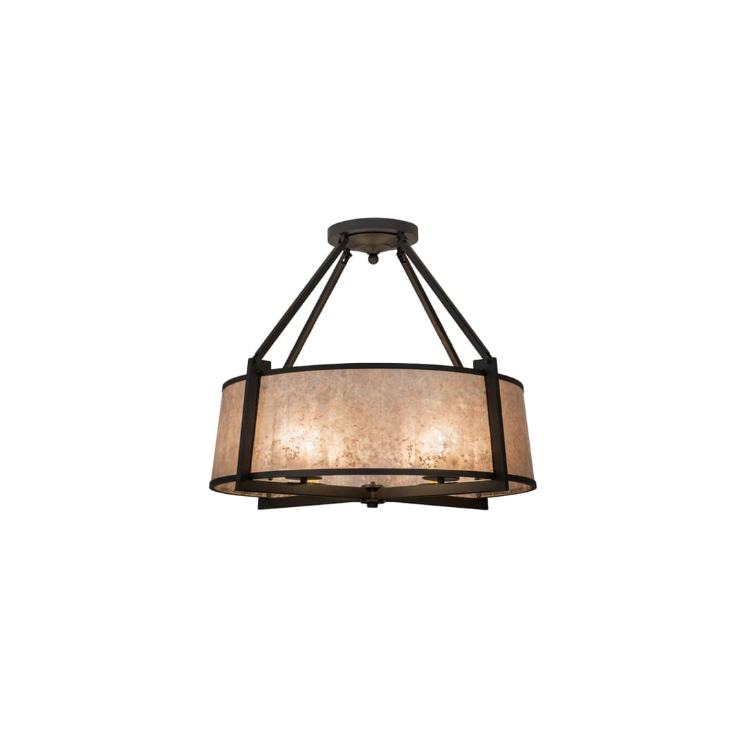 Cilindro Lucy 4 Light 31" Wide Semi-Flush Ceiling Fixture - Wrought Iron Finish