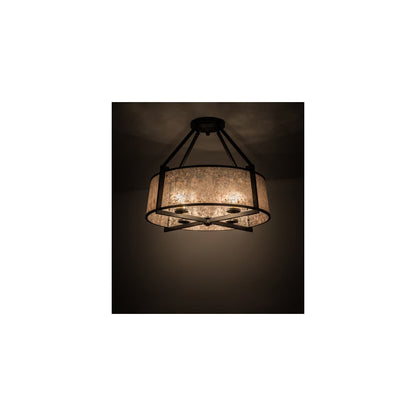 Cilindro Lucy 4 Light 31" Wide Semi-Flush Ceiling Fixture - Wrought Iron Finish